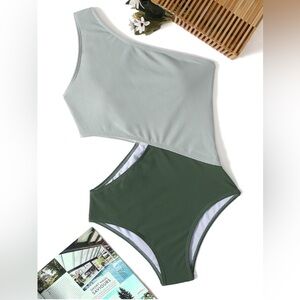 Women's Bathing Suits One Shoulder Cutout One Piece Swimsuit Swimwear Monokini